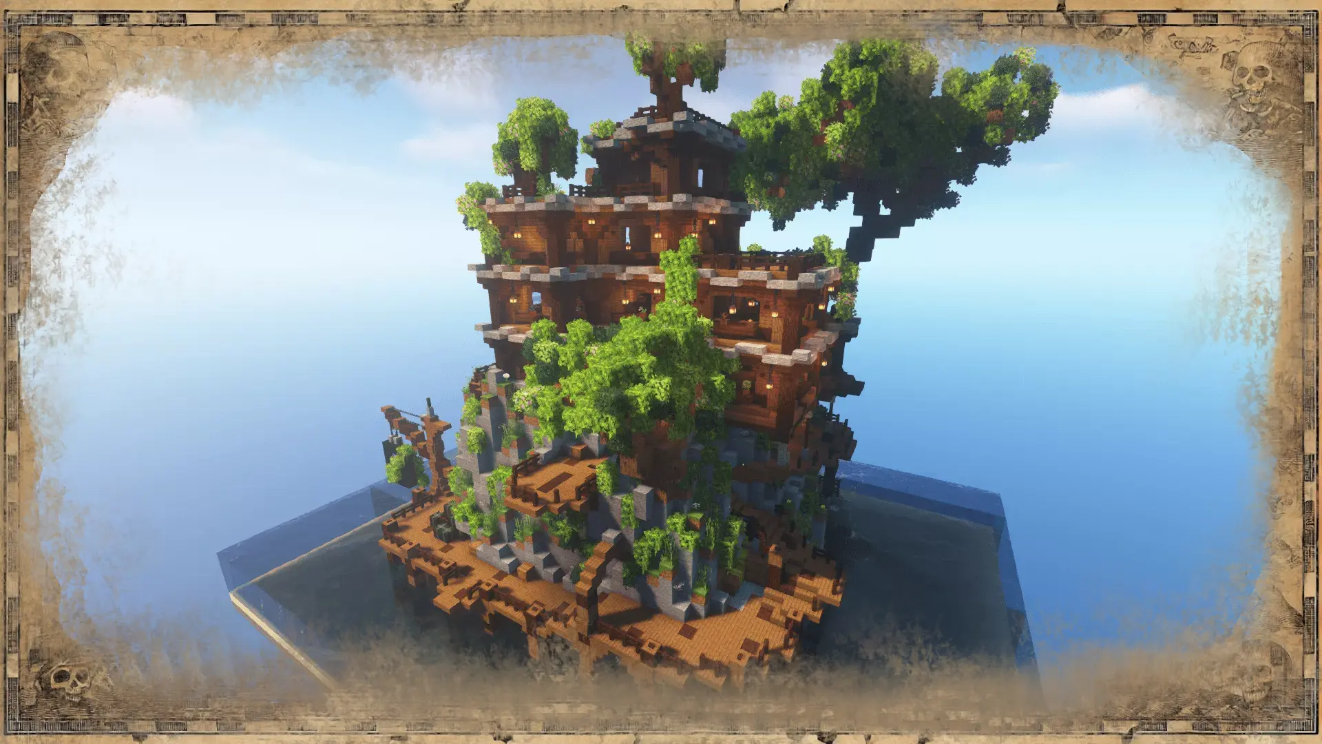 Pirate Island With Modern Looking Medieval House v1