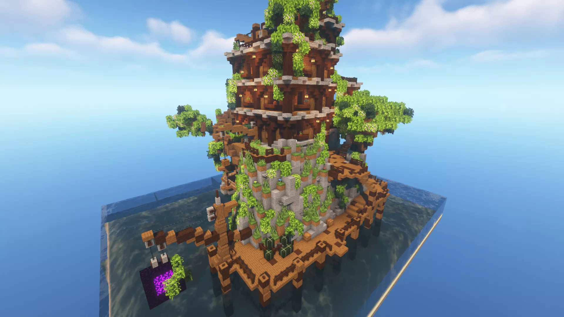 Pirate-Island-With-Modern-Looking-Medieval-House